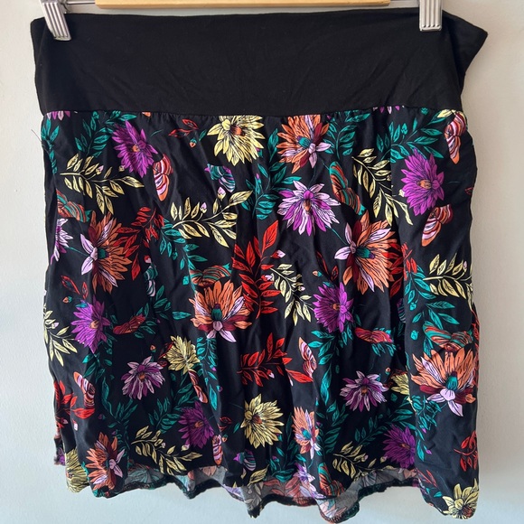Marie C Made in Montreal Floral Black Skirt L - Picture 2 of 9